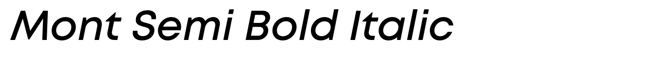 Mont Semi Bold Italic